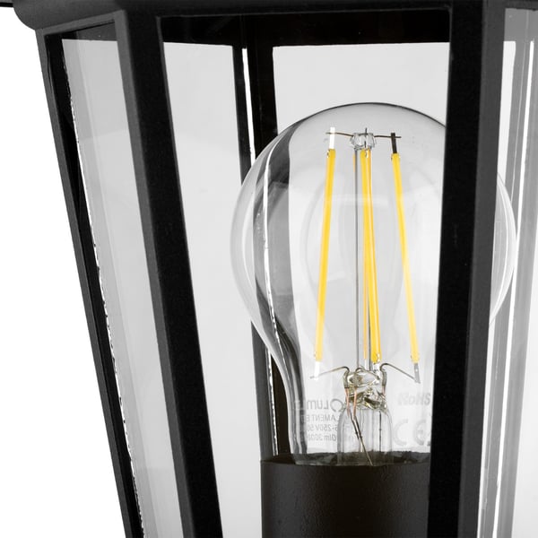 Udendørs havelampe 3xE27 POST LANTERNE 2m Sort BELLIS LUMILED