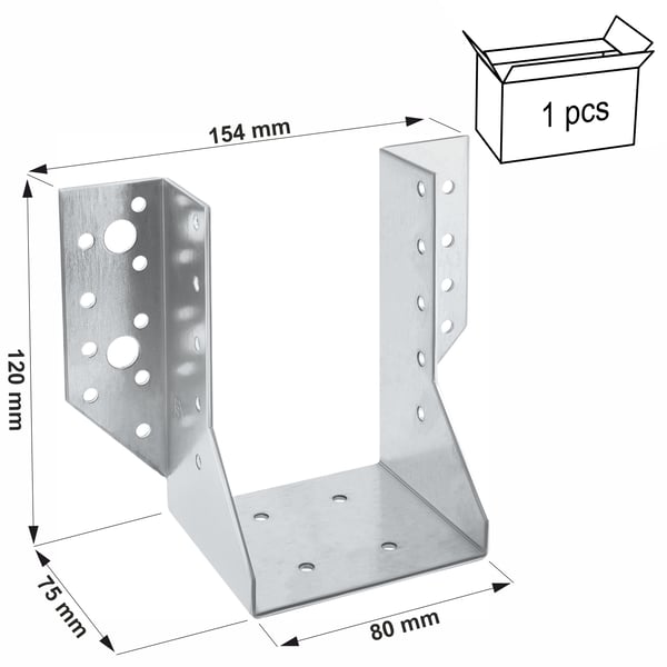 Bjælkeophæng WB82 80x120x75x2.0 (1)