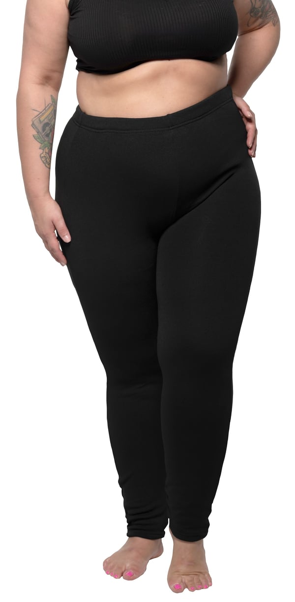 Tjocka päls fodrade leggings med hög midja 2XL/3XL
