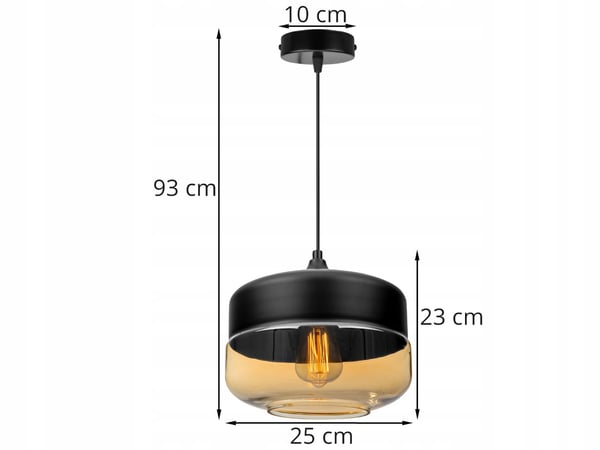 HÆNGENDE LOFTSLAMPE, GLASPLAFON, LED-LAMPE