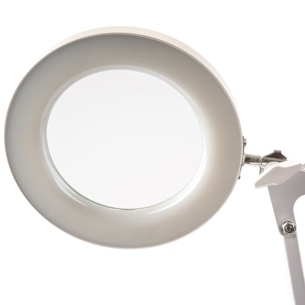 LUCA 2 LED skrivebordslampe 8W CCT tegnebordslampe 3x forstørrelsesglas Hvid LUMILED