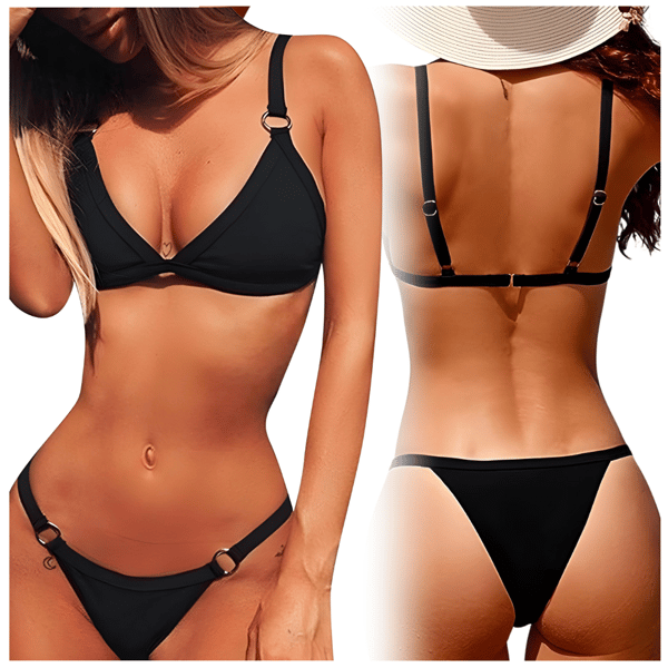 Bikini badedragt solbadedragt todelt g-streng sexet L Bikini badedragt solbadedragt todelt g-streng sexet L