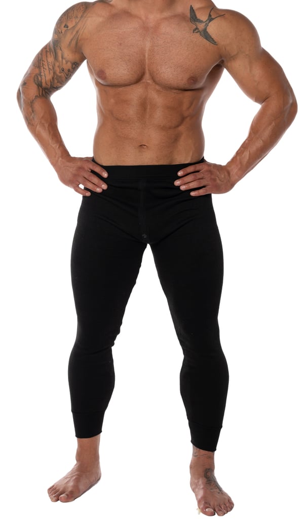 Herre lange underbukser isolerede leggings tykke varme bomuld vinter M
