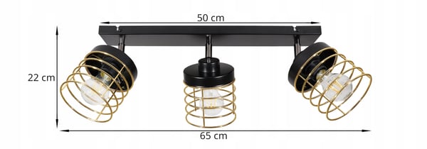 Lofthængende lampe med gylden LED-loftlampe