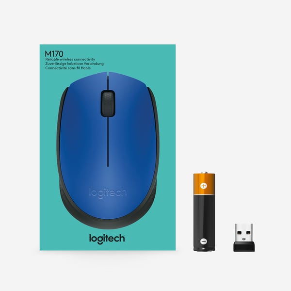 Logitech M171 trådløs optisk mus blå