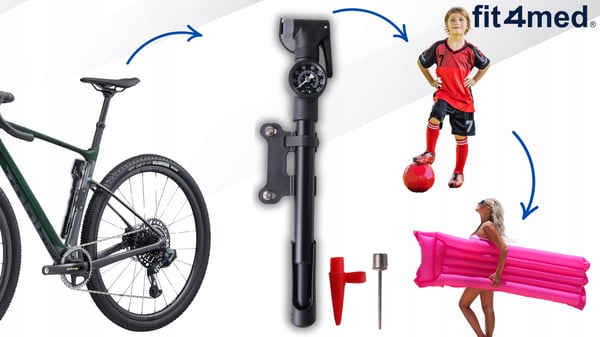 PRO 8 BAR cykelpump med tryckmätare, handhållen och cykelhållare