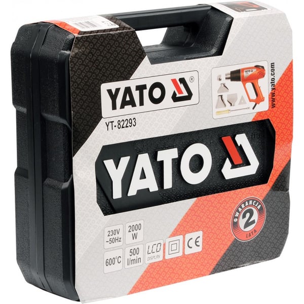 VARMEPISTOL 2000W 70~600°C TILBEHØR, LCD-DISPLAY - YT-82293