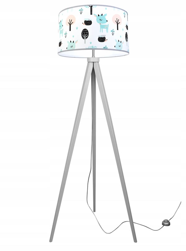LOFT BØRNESTATIV LAMPE, LAMPESKÆRM, MØNSTER, LED