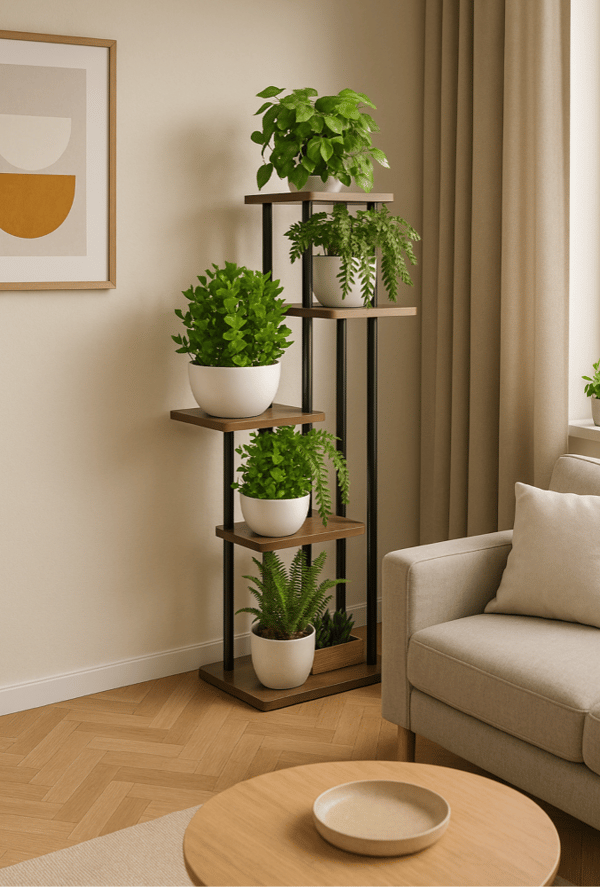 Blomrädd metallständ stående växthydlla 106 cm