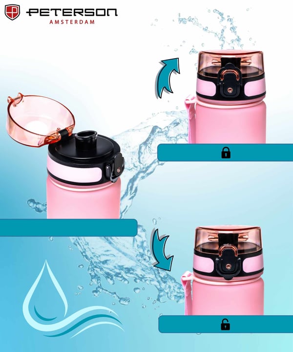 750 ml flaska PTN HY-001-750-9508 Rosa-Blå
