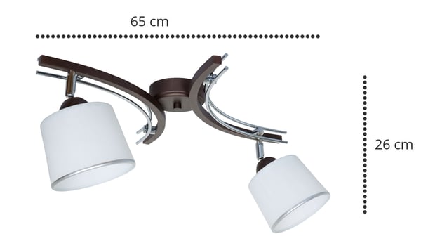 Elegant LED-lofthængelampe 2x60W