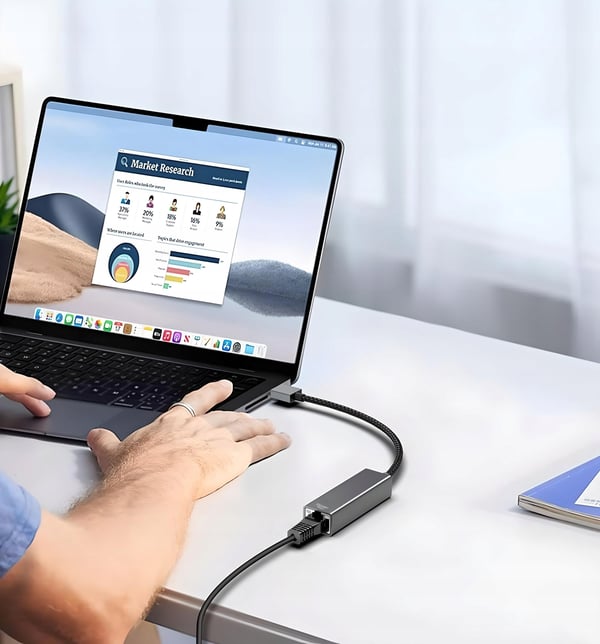 USB 3.0 NETVÆRKSADAPTER LAN RJ45 NETVÆRKSKORT 1000MBPS Ethernet Gigabit