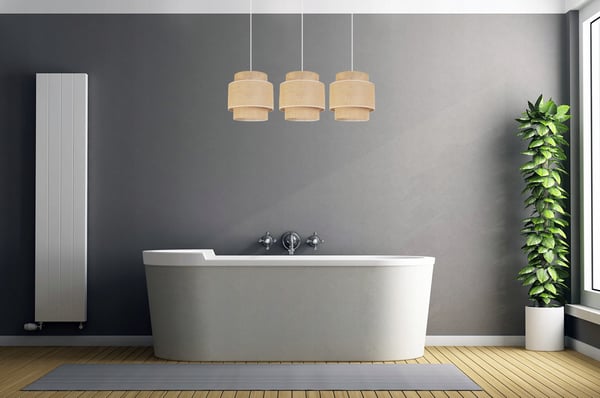 Hængende lampe, loftslysekrone, lampeskærm, boho juta
