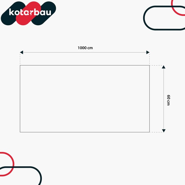 Kotarbau® rikkaruohojen torjunta-aine puutarhaan, yleismallinen, musta, 70 g/m², 0,6 x 10 m