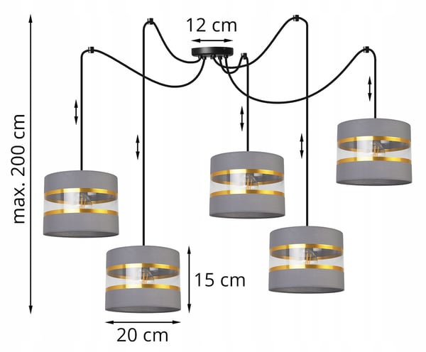 Loftshængende lampe lysekrone lampeskærm moderne