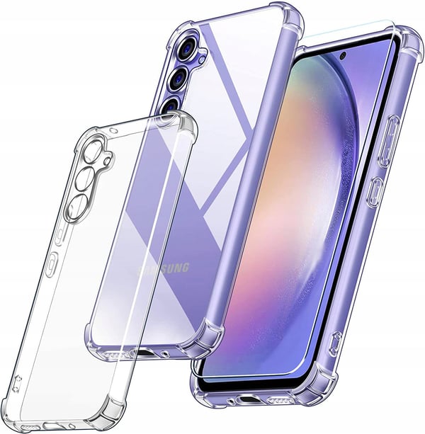 KLART FORSTÆRKET ANTI STØD-CASE TIL SAMSUNG A05s + GLAS