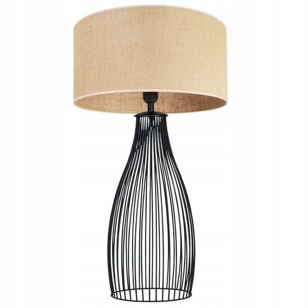 SOVEVÆRELSESBORDLAMPE I JUTE-RØR