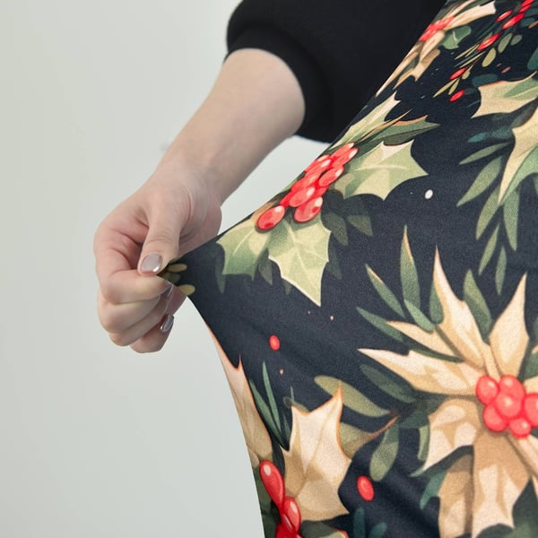 Joulunvihreä tuolinpäällinen mistelikuviolla