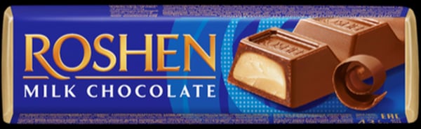 Roshen-suklaapatukka crème brûlée -täytteellä 33 g