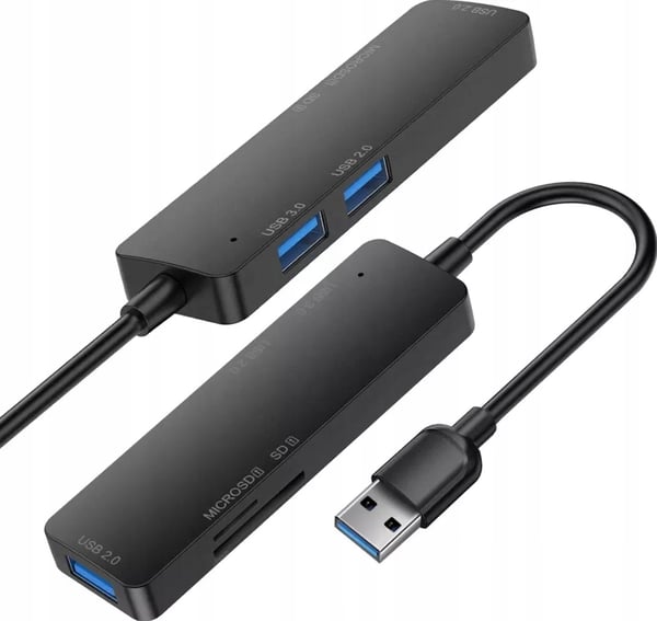 HUB-adapter 4-i-1 USB 3.0 till 5 Gbps MicroSD-adapter för Windows/Mac/Linux
