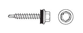 SELVBORENDE SKRUE 4,8*70MM RAL 9006 - 2.0 STO - WSB 70 9006