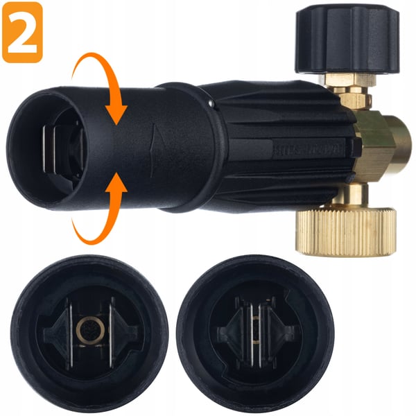 Rosfix S0401 skumgevär 1000ml för högtryckstvätt G1/4F, munstycke 1,23mm med adapter till Nilfisk
