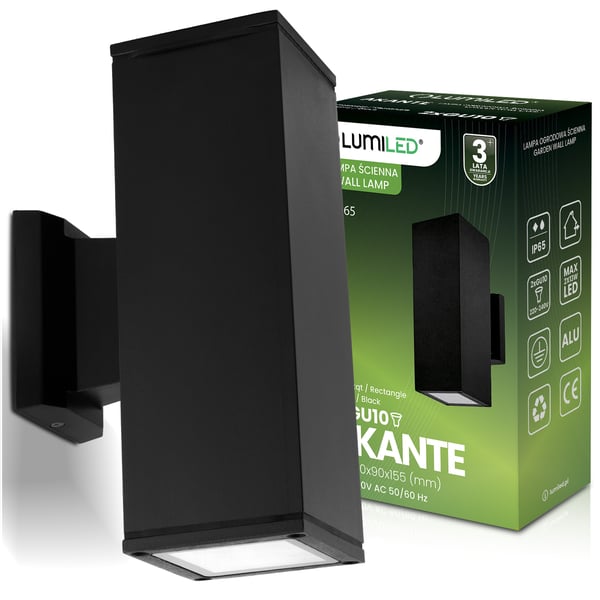 Ulkopuutarhavalaisin, Julkisivuseinävalaisin GU10 LED IP65 AKANTE LUMILED