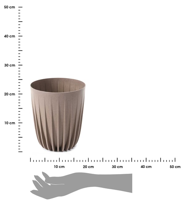 Blomkruka Stripped ECO kaffe latte 19x23 cm