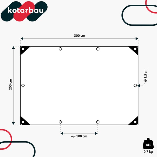 KOTARBAU® Presenning Beskyttelsesovertræk Stærkt Tyk Universal Forstærket Forstærket Vandtæt Transparent Klart Drivhus 120 G/M2 2X3 M