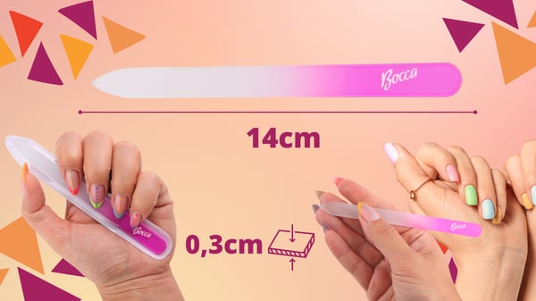 14 cm glaspulje 2-sidig manikyr