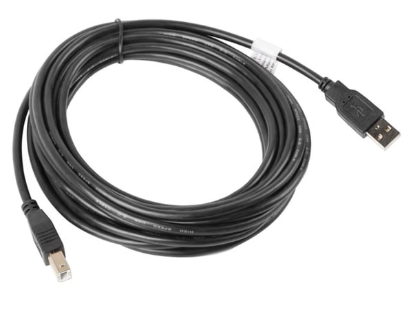 Lanberg AM-BM USB 2.0 Kabel 5m Sort