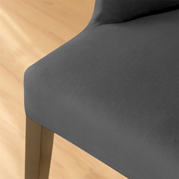 Toscana samettinen tuolinpäällinen, tummanharmaa paksu