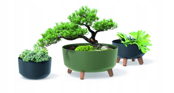 Gracia låg blomkruka på ben 300 l antracit
