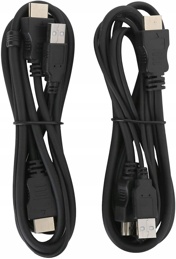 KVM-switch HDMI 2x1-switch 3xUSB + 2 HDMI-kablar