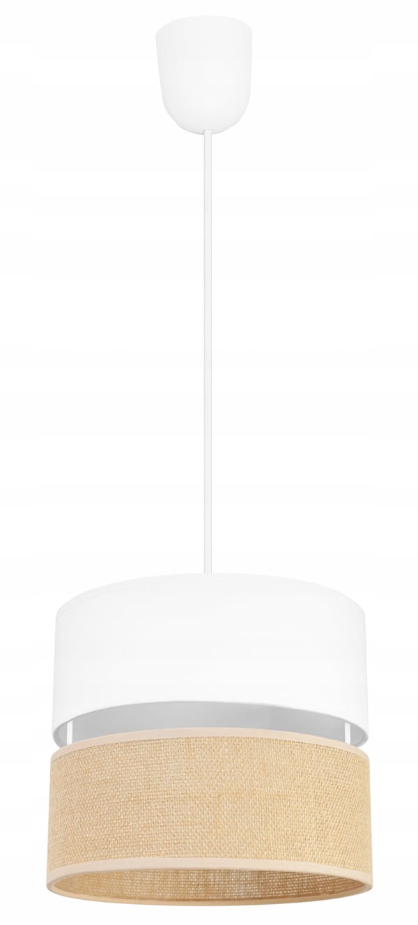 HÆNGELAMPE, LOFTKRONE, LAMPESKÆRM 20 CM HVID