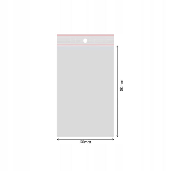 Ziplock-påsar 60 x 80 mm - 1000 stycken
