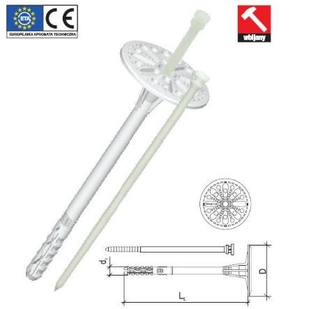 ISOLERINGSPIN PLASTPIN 10*180MM - 2.0 STO - LI 10*180