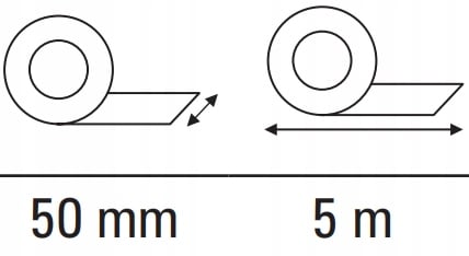 Motive-liukuesteteippi kelta-musta 50MM/5M 020 222
