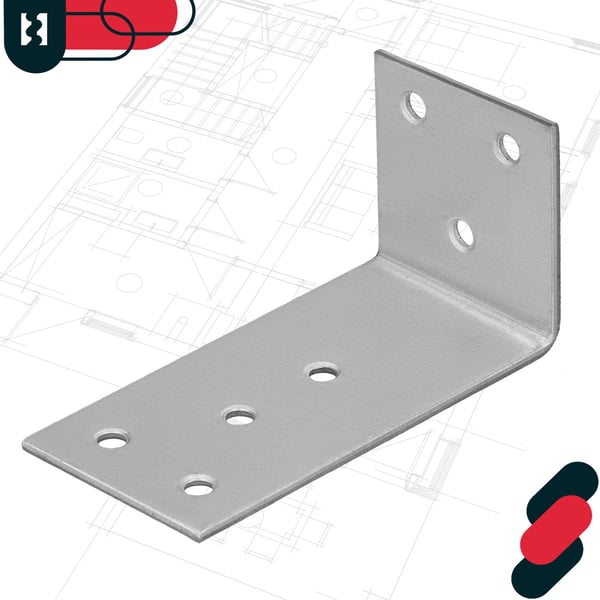 Kotarbau® Kirvesmiehen kulmaliitin ruostumatonta terästä sinkitty 40 x 80 x 40 mm