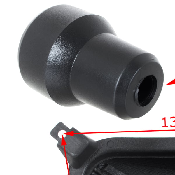 Hyundai Tucson I 04-10 gearknap sølv med sort bellows og ramme 5 gear