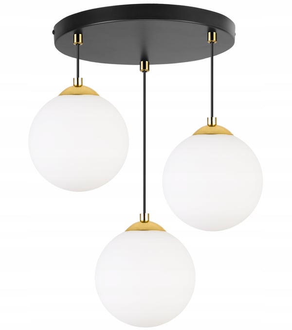 Hængende loftlampe, plafon, kugle, gylden krom, LED