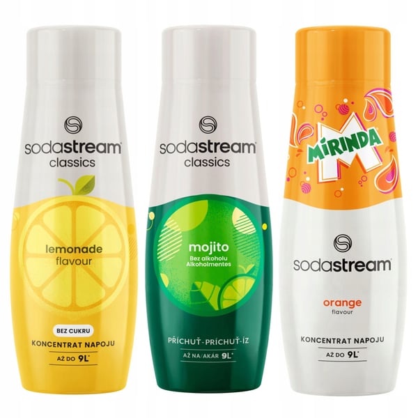 Sodastream Mirinda + Limonadi + Mojito siirapit limsasuihkulähteeseen 3 kpl.