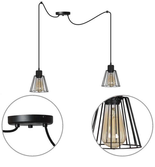 Moderne pendellampe med edderkoptråd retro loft LED