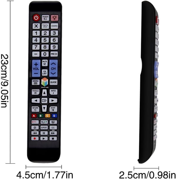 Fjärrkontroll för Smart TV LCD QLED HDTV Svart Netflix Amazon