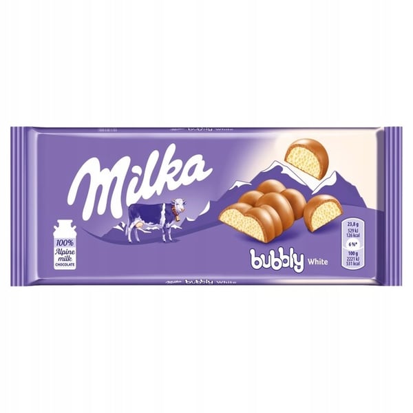 Milka Maitosuklaa Bubbly White 95 g