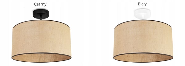 LOFTSLAMPE I JUTE SKÆRM 40 cm