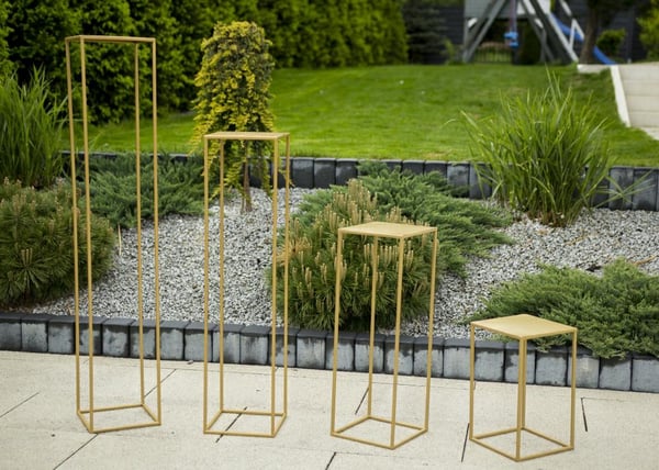 Moderne stående blomsterfod 40 cm guld