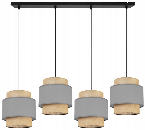 Hængende lampe, loftslysekrone, lampeskærm, boho juta