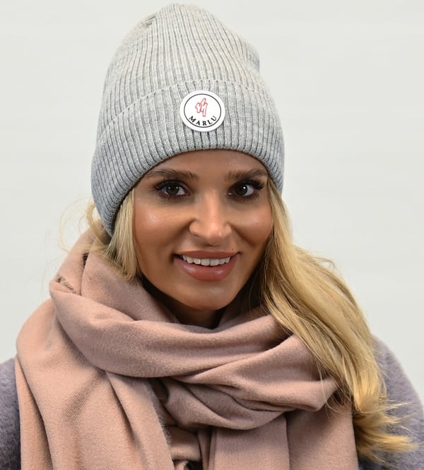 Sporty Komfortabel Damekasket Logo Grå n1