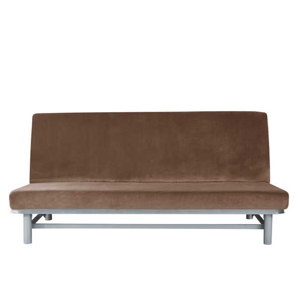 Sofbädd 190-210 cm brun sammet